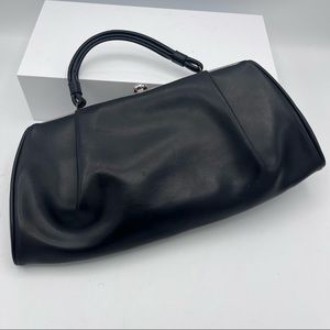 CLEARANCE - Vintage Theodor of California Black Leather Clutch